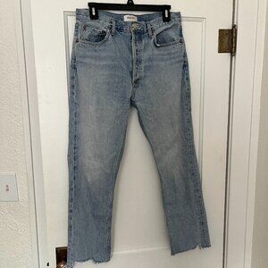 Agolde Straight leg raw hem jeans